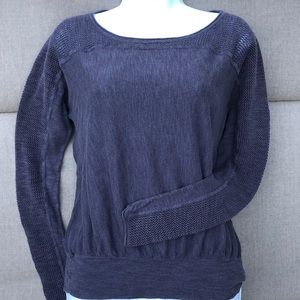 ATHLETA Linen/Cotton Sweater Knit Top